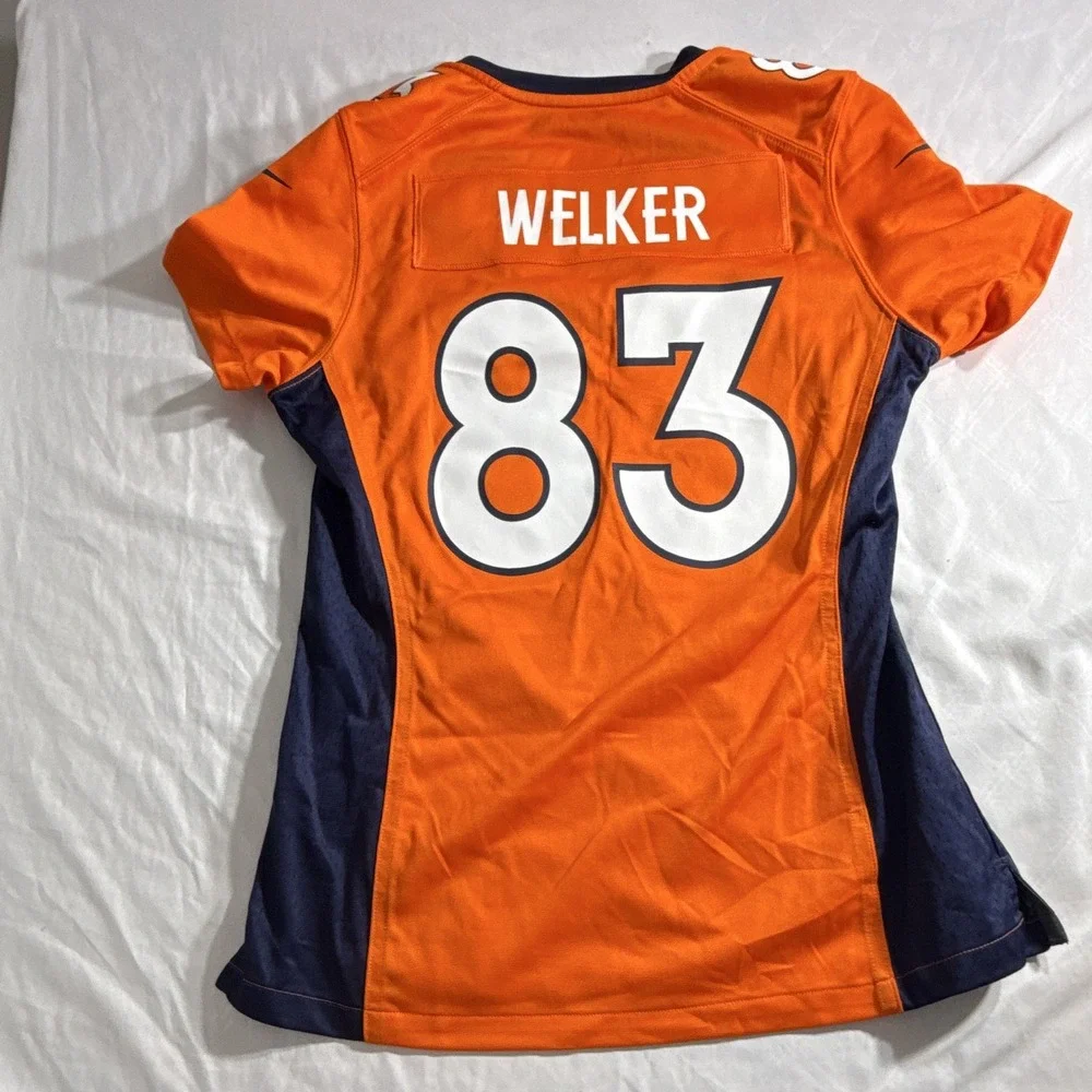 Nike Denver Broncos Wes Welker #83 NFL On Field Women's Jersey Orange/Blue M